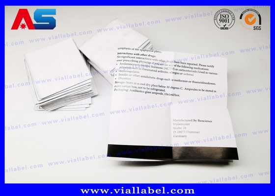 Impresión de folletos de péptidos de papel, Envase de paquete Descripción Papel tamaño A4 Plegable INSTRUCCIÓN Impresión de manuales
