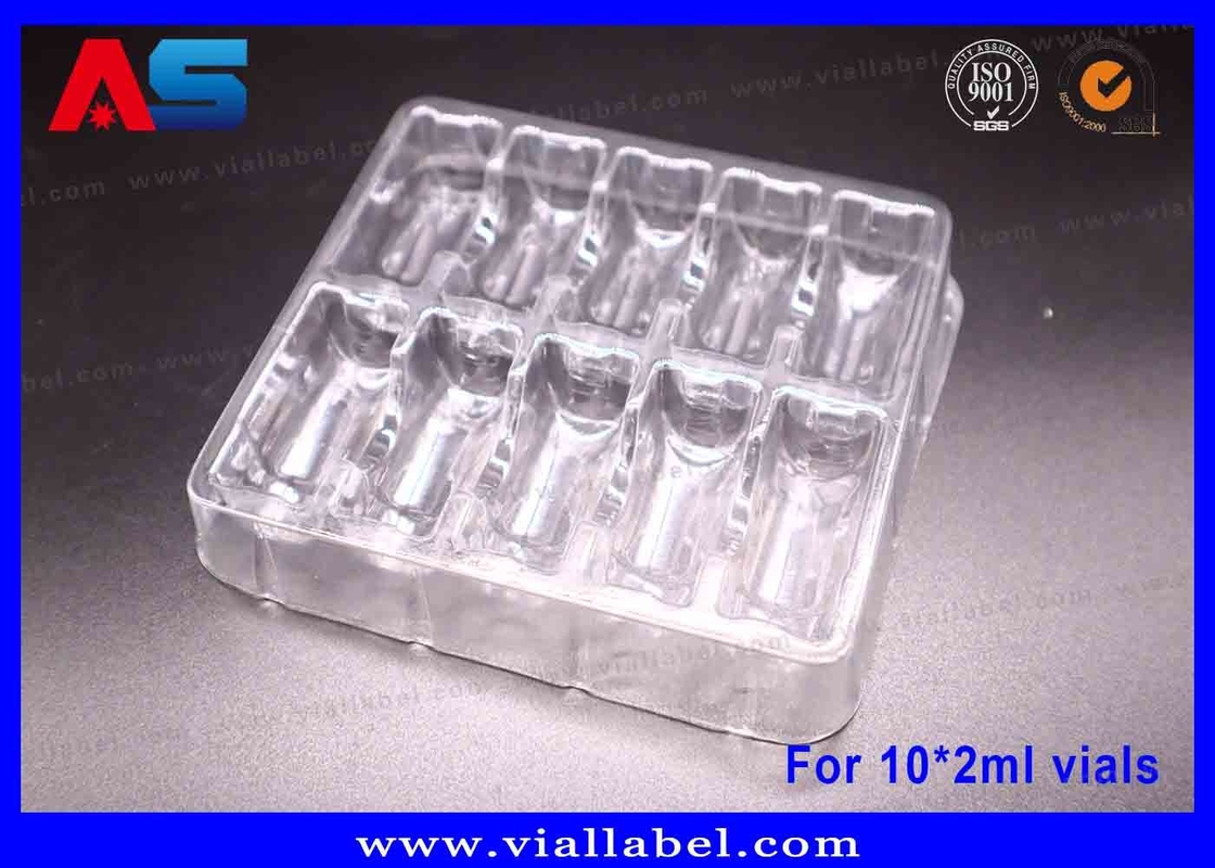 Embalaje en ampollas PET transparente de 55um para viales de 10 x 2 ml
