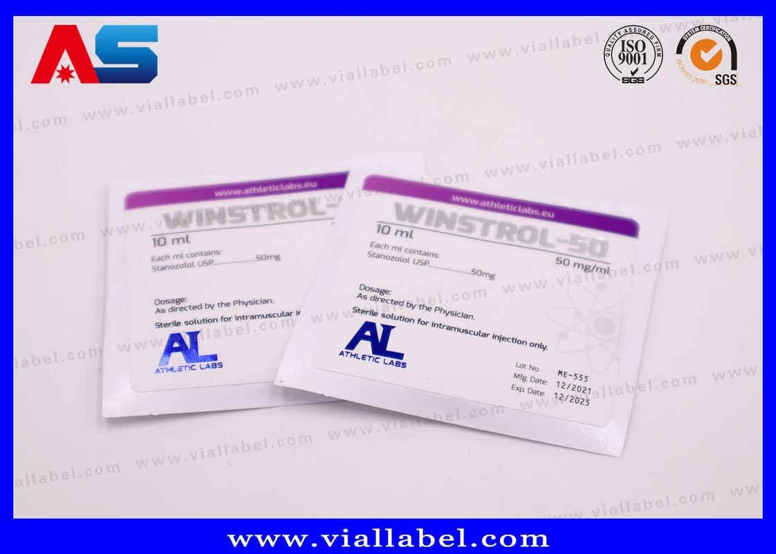 Etiquetas personalizadas de suplementos de acondicionamiento físico para 2ml/8ml/10ml de vial de vidrio. Impresión holográfica a prueba de alteraciones y impermeable. 12+ años de experiencia. Envío DDP y cumplimiento sin complicaciones.