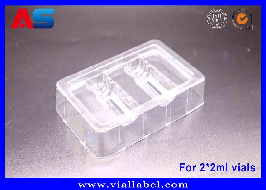 Bandejas blíster de botellas de 2 ml para envases de tirzepatida/HCG, blísteres de 50 um de grosor, bandejas transparentes