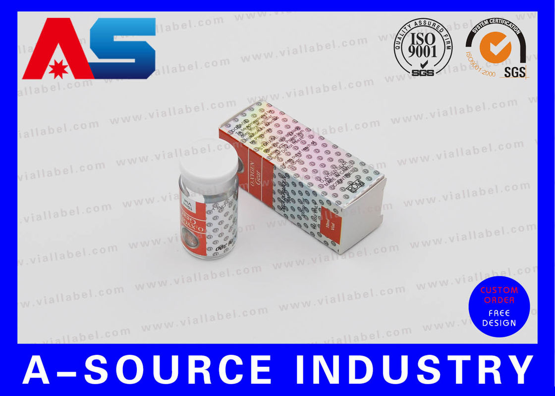 Cajas de movimiento de cartón metálico holográfico Tabletas de papel de aluminio para botellas de 50CC cajas de embalaje farmacéutico