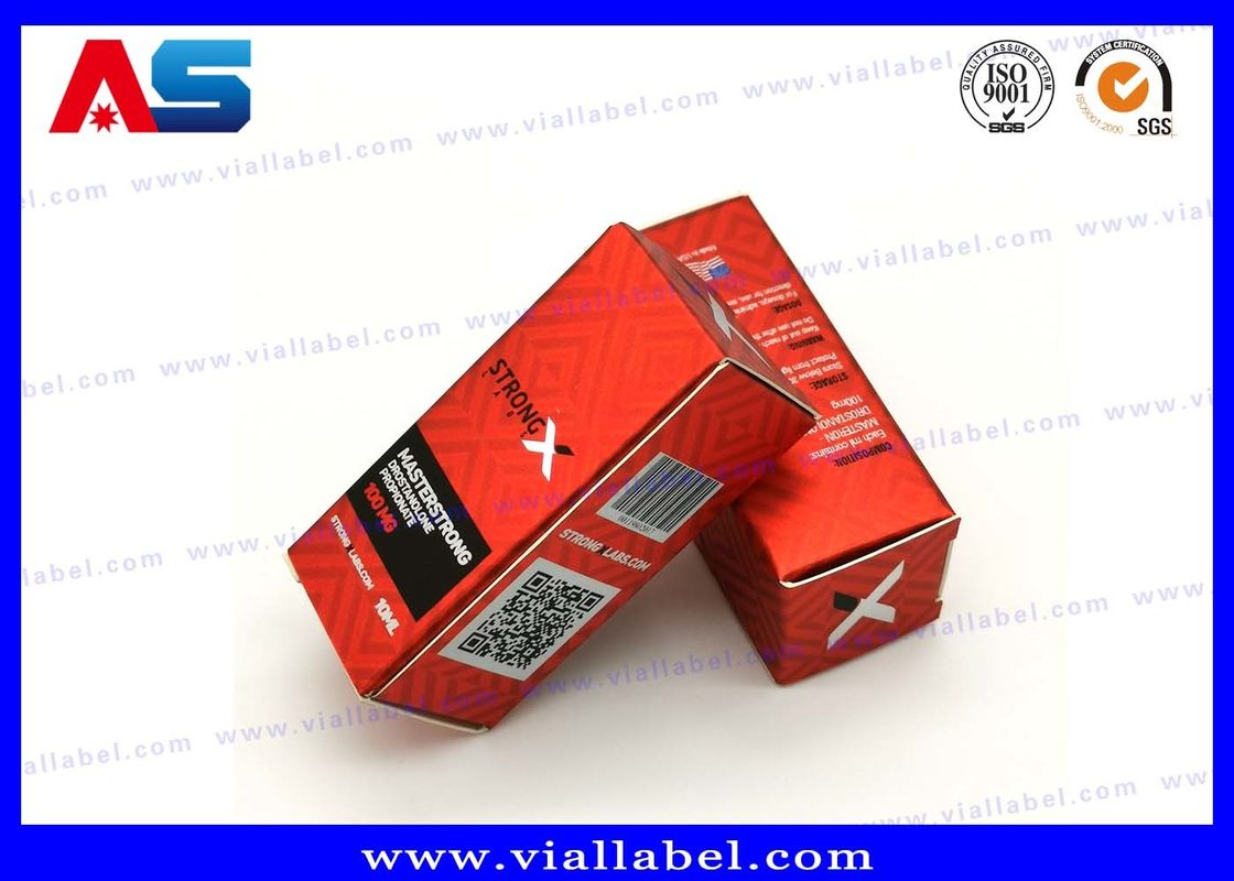 Envases de vial rojo de 10 ml para aceites Vial de péptidos Tamaño 3*3*6CM Etiquetas de botellas de 10 ml