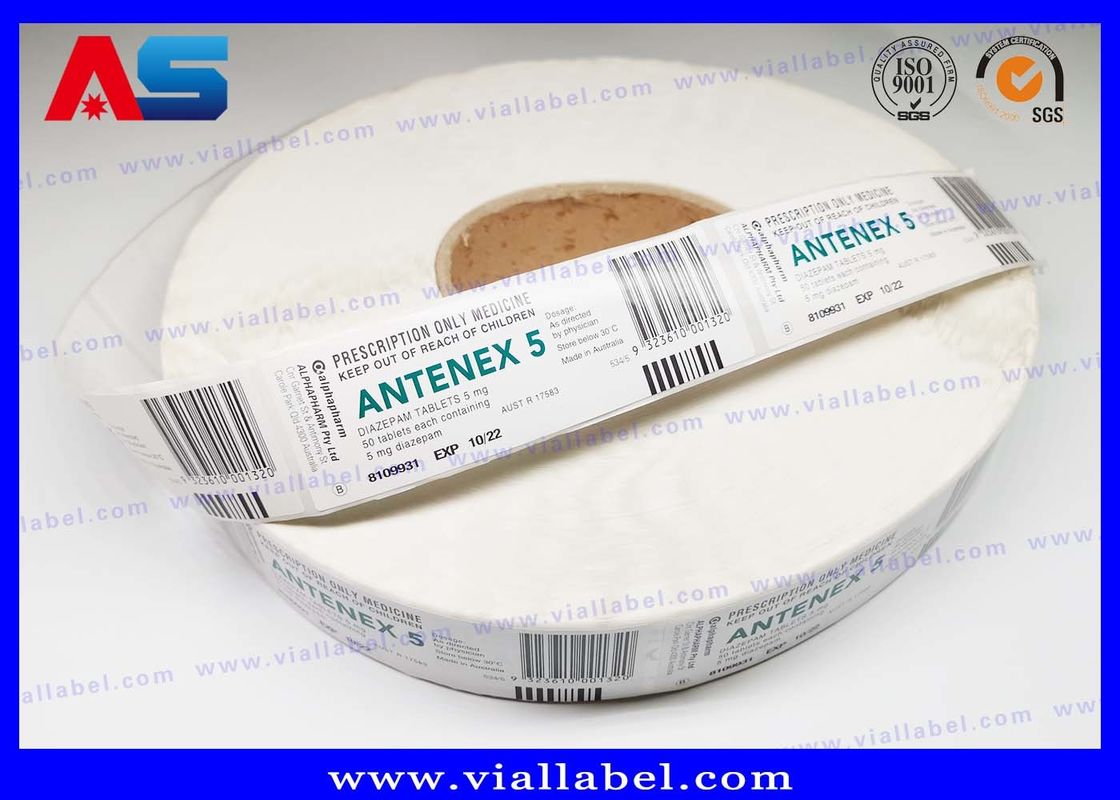Etiquetas de botellas inyectables de papel personalizadas para animales Fósforo Butafosfán Vial 10ml / 50ml etiquetas de botellas personalizadas