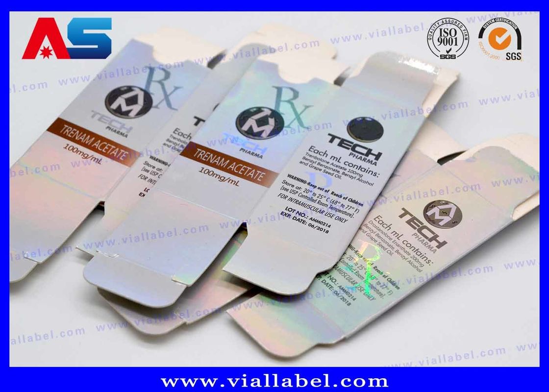 La hoja de plata de Muscledevelop grabó en relieve la caja de almacenamiento del frasco 10ml de ePeptidees Meditech Muscle Growth de Injectables