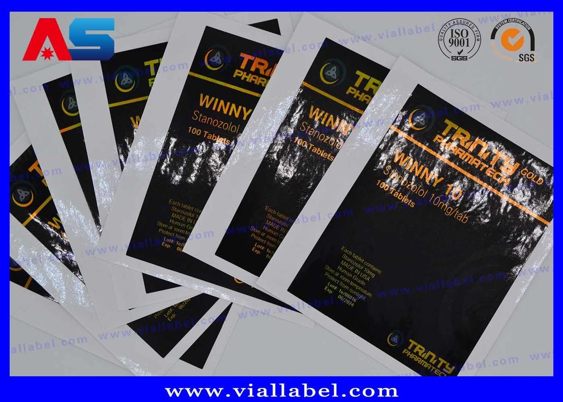 Etiqueta adhesiva para botella/bolsa de píldoras CMYK con receta de holograma láser