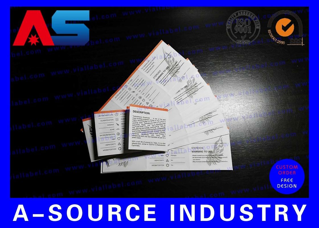 Impresión de folletos de papel farmacéutico para péptidos para el culturismo Impresión de folletos de instrucciones para el uso de aceite