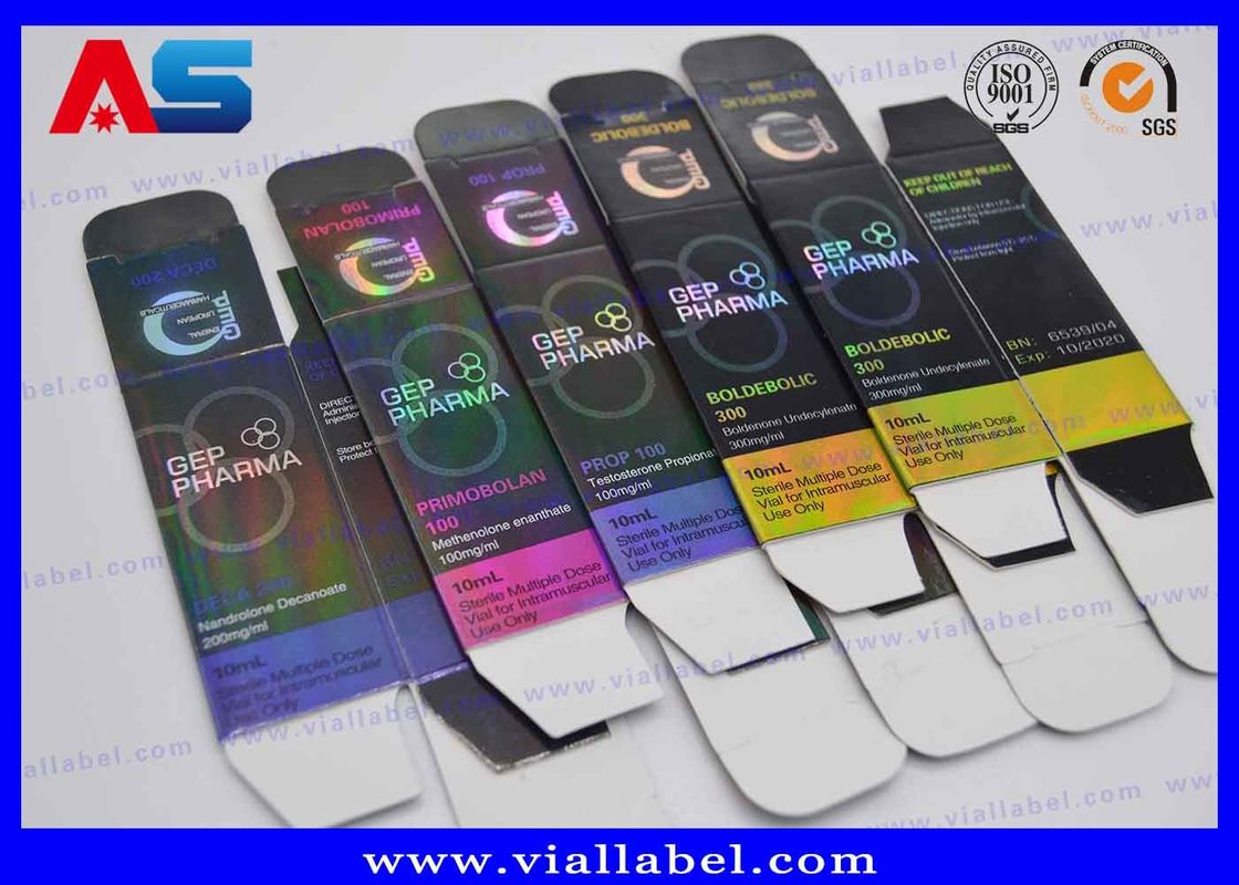 Gep Pharma 10 ml Vial de vidrio 300 g Embalaje impreso en papel Cajas de embalaje para el desarrollo corporal