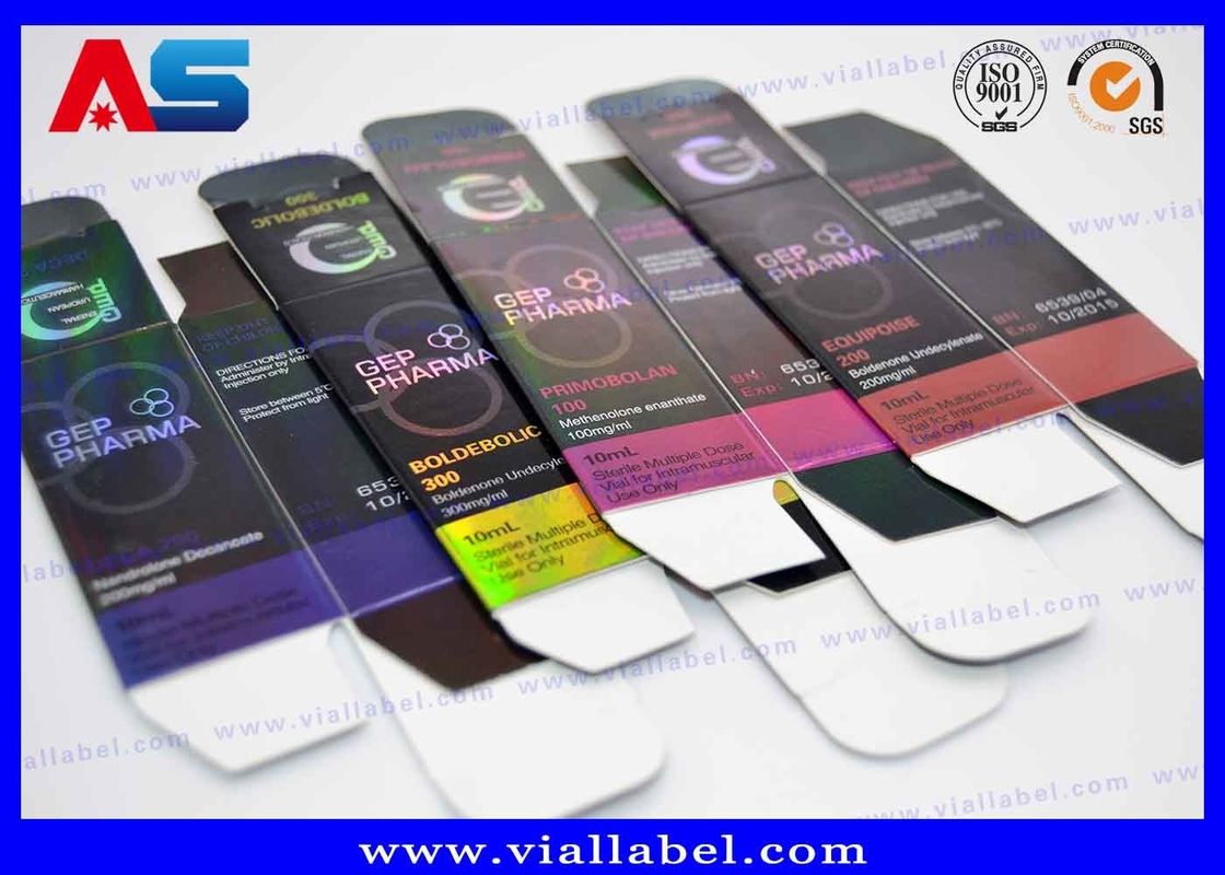 Cajas de etiquetas para botellas de péptidos de impresión holográfica para mezcla de crecimiento muscular / viales de péptidos