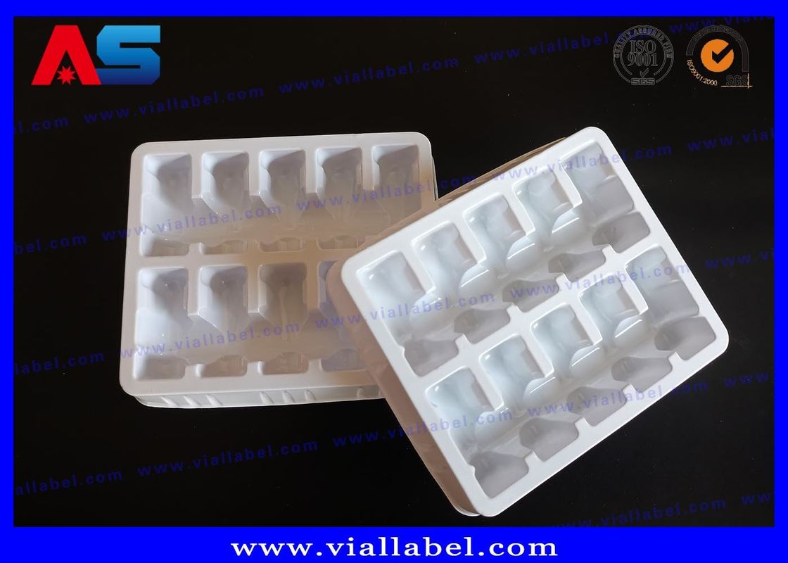 10 Vial 2 ml PET Blanco Bolsas de plástico Embalaje de la medicación Bolsas de blister / bandeja de blister