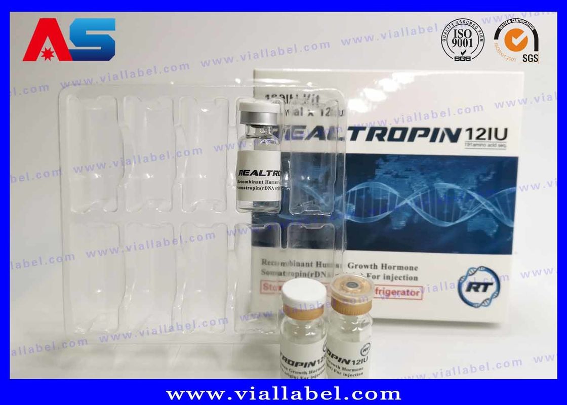 SFDA Vial de vidrio pequeño y estéril 2 - 30 ml con etiqueta de papel farmacéutico y caja con ampollas