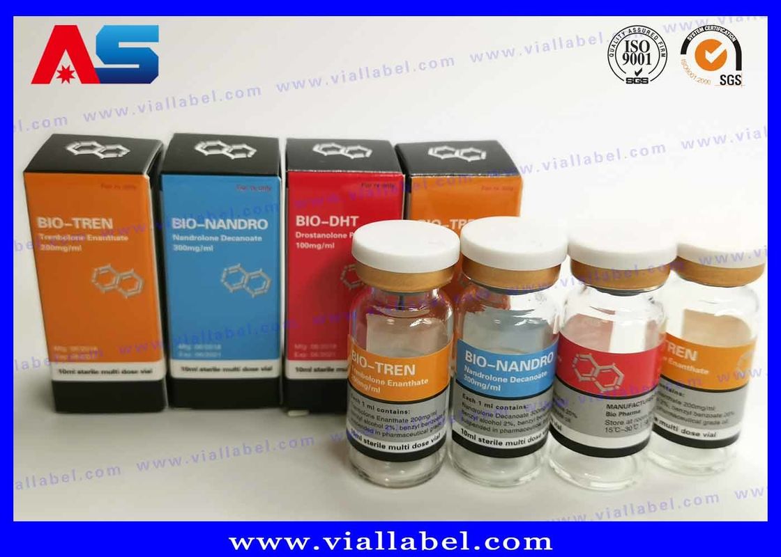 Culturismo Cypionate Etiquetas de botellas farmacéuticas 25x60mm Certificado ISO para viales de 10 ml
