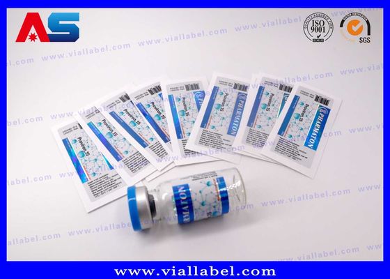 Impresión de etiquetas de péptido de botellas de vidrio, etiquetas de botella olográficas de 10 ml