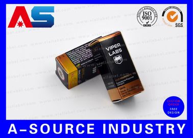 La plata/el oro/el color metálico grabaron en relieve colores de encargo de impresión profesionales de las pequeñas cajas de almacenamiento 10ml