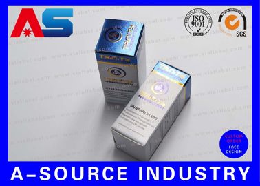 Caja de almacenamiento de viales de 10 ml hecha a medida con impresión a dos caras y acabado mate UV para embalaje de culturismo/péptidos
