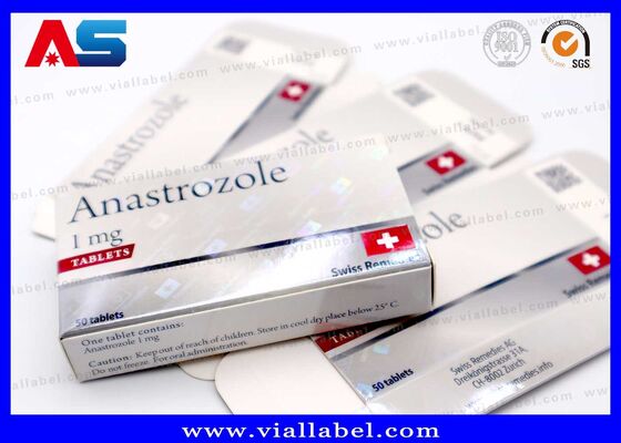 Caja de embalaje personalizada de Anastrozol 1 mg en tabletas.