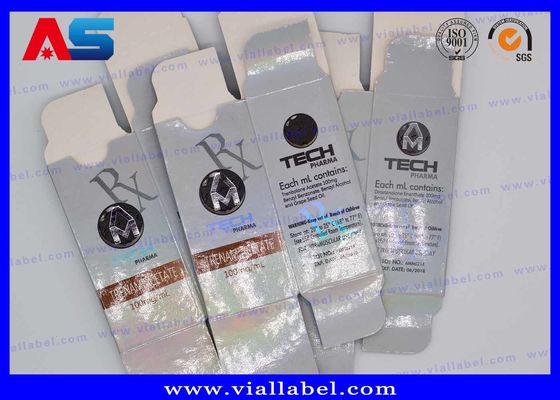 La hoja de plata de Muscledevelop grabó en relieve la caja de almacenamiento del frasco 10ml de ePeptidees Meditech Muscle Growth de Injectables