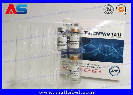 Los frascos farmacéuticos de encargo de HCG Hcg empapelan las cajas de empaquetado de empaquetado de la medicina de la caja